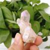 MCWJ 1pc natural rose angel aura crystal cluster electroplating Titanium coating quartz cluster stone Healing view 4