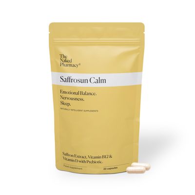 The Naked Pharmacy | Saffrosun Calm | Balance & Energy | Saffron with Vitamin B12 | High Strength | Natural No Additives | Vegan | 30 Capsules