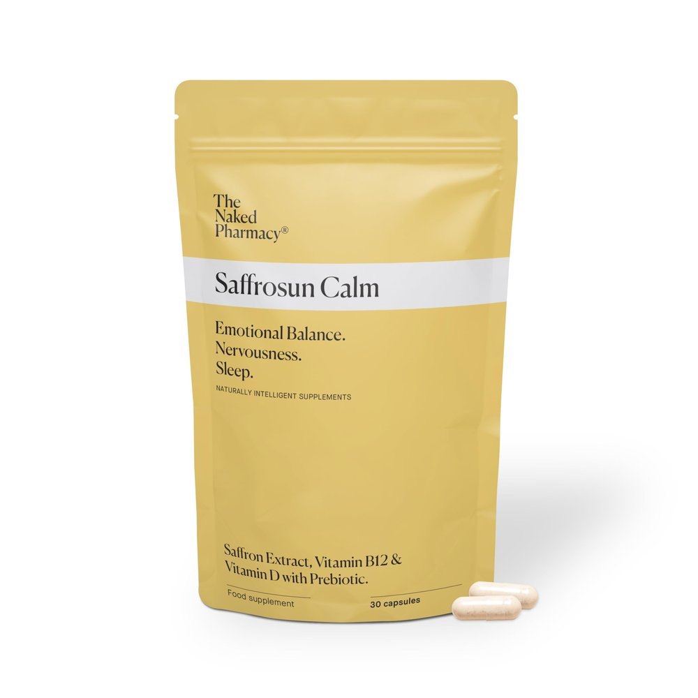 The Naked Pharmacy | Saffrosun Calm | Balance & Energy | Saffron with Vitamin B12 | High Strength | Natural No Additives | Vegan | 30 Capsules