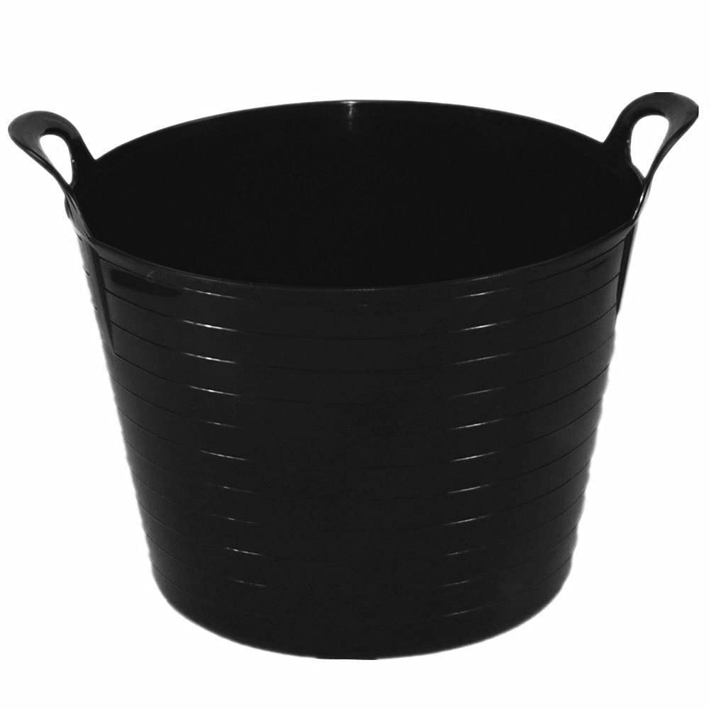 20L Garden Flexi Tub Storage Robust Bucket/Multipurpose Flexible Container (Black)