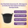 20L Garden Flexi Tub Storage Robust Bucket/Multipurpose Flexible Container (Black) view 2