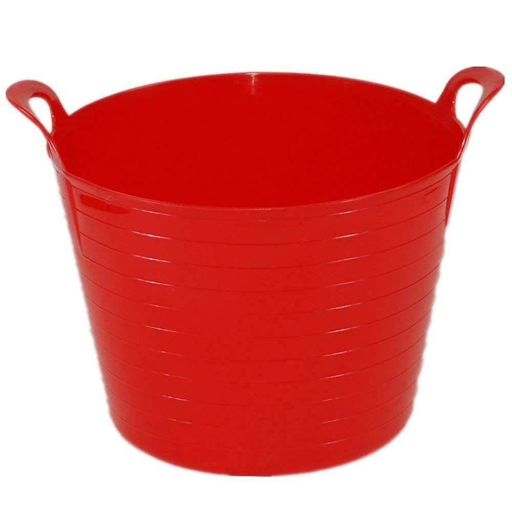  - 26L Litre Medium Flexi Tub Polyethylene Storage Bucket Strong Robust Multipurpose Rubber Flexible Container with Handles for Home Garden Use - MADE IN U.K