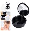 Retaining Box Denture Denture Box Denture Denture Height Denture Oval Portable PE Mouth Container with Mirror Black view 3
