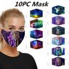 Caiyle [US Stock] 10 Packs Tie Dye Cute Design Women Girls Face_Mask_Protect_Cover Washable Reusable With Nose WireAdjustable EarloopsFilters Pocket Insert view 2