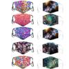 Caiyle [US Stock] 10 Packs Tie Dye Cute Design Women Girls Face_Mask_Protect_Cover Washable Reusable With Nose WireAdjustable EarloopsFilters Pocket Insert view 1