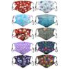 Caiyle [US Stock] 10 Packs Tie Dye Cute Design Women Girls Face_Mask_Protect_Cover Washable Reusable With Nose WireAdjustable EarloopsFilters Pocket Insert view 1