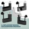 bremermann Replacement Brushes for Sink Set (4 Pieces) Washing Up Brush Head Black view 2