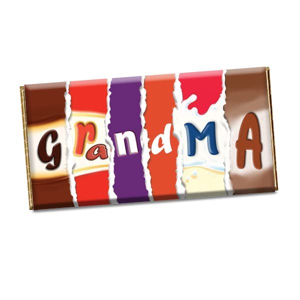 Grandma CHOCOLATE BAR WRAPPER Novelty Birthday Christmas Gift Present CH-014 (with chocolate)