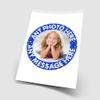 Your Very Own Photo Image Spotty - Dark Blue - Any Size (4in - 7.5in) Personalised Edible Cake Topper on Premium Icing view 2