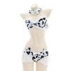 JasmyGirls Sexy Cow Cosplay Lingerie Naughty Maid Costume Kawaii Anime Bikini Lolita Roleplay Outfit Cute Bra and Panty Set view 1
