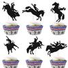 Matador Cupcake Toppers Set 18 Pcs - cowboy Theme man Birthday Party Event Glitter Decoration Supplies view 1