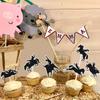 Matador Cupcake Toppers Set 18 Pcs - cowboy Theme man Birthday Party Event Glitter Decoration Supplies view 4