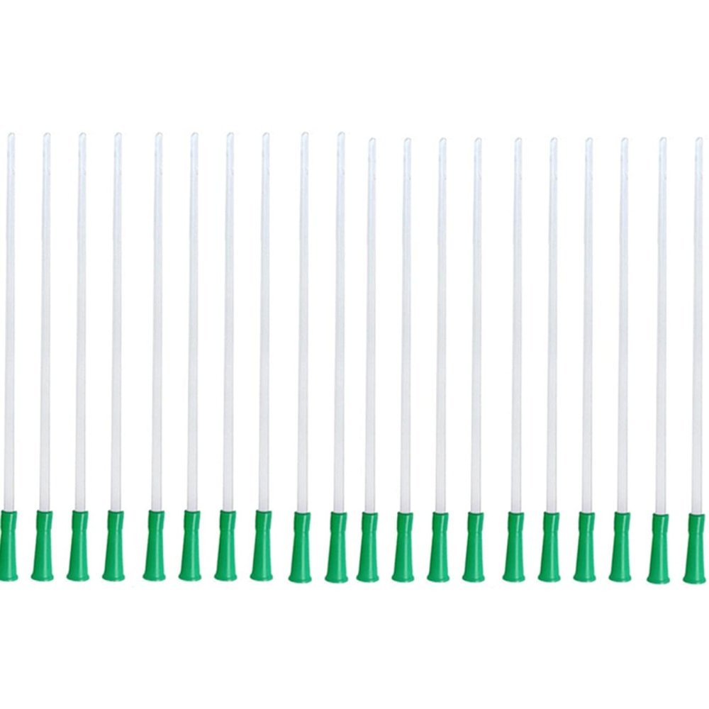 20-Pack Enema Nozzle Tips, 9.4" Long, 12FR (4mm), Home Enema Colonic Irrigation Kit, Enema Supplies Colon Tube, Flexible Comfort Enema Head, Colon Nozzle for Constipation Enema Colon Green