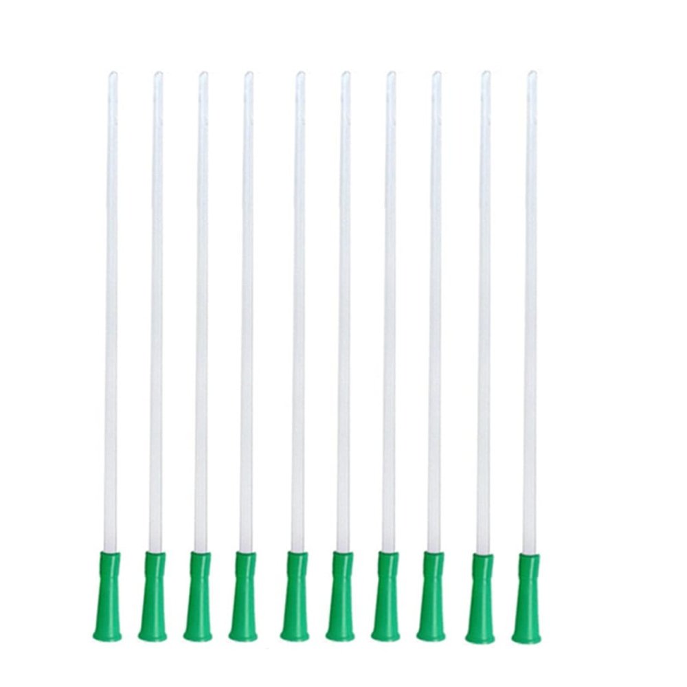 10-Pack Enema Nozzle Tips, 12.2" Long, 12FR (4mm), Home Enema Colonic Irrigation Kit, Coffee Enema Flushing kit, Enema Supplies Colon Tube, Flexible Silicone Comfort Enema HeadGreen
