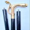 Wood Walking Stick Snake - Handcrafted Strong Sturdy Wooden Hiking Cane with Brass Handle - Ideal for Men or Women with Active Outdoor Lifestyle 36 Inch view 1