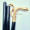 Wood Walking Stick Snake - Handcrafted Strong Sturdy Wooden Hiking Cane with Brass Handle - Ideal for Men or Women with Active Outdoor Lifestyle 36 Inch view 4