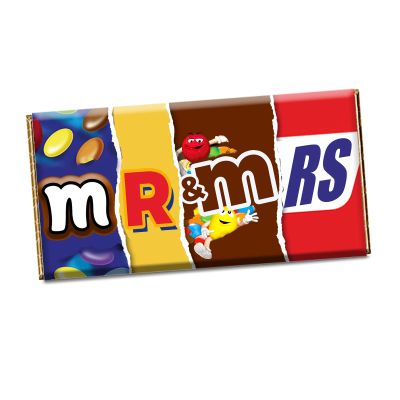 Mr & Mrs Chocolate Bar Wrapper Novelty Valentine Gift Christmas Anniversary CH-135 (with chocolate)