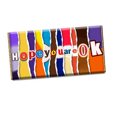 Hope You Are Ok Chocolate Bar Wrapper Novelty Gift Present for Friend Father Mum CH-158 (without chocolate)
