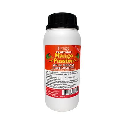 The Original Prestige - Mango & Passion Fruit Concentrate 280 ml - Add 20 ml into 750 ml - Flavouring Essence for Home & Commercial Brewing, Home & Micro Distilleries