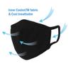 5 Packs Cotton Washable,Reusable Black Face Mask, Mouth Cover Breathable For Personal Care Protection (3 Packs Black) view 3