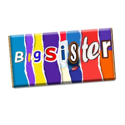 Big Sister Chocolate Bar Wrapper Novelty Gift For Christmas Birthday Xmas CH-235 (without chocolate)