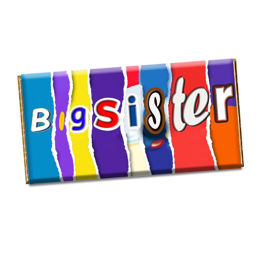 Big Sister Chocolate Bar Wrapper Novelty Gift For Christmas Birthday Xmas CH-235 (without chocolate)