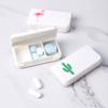 Portable Mini Pill Case, 3 Compartment Rectangle Pill Organizers 66mm Medicine Dispenser for for Daily and Travel view 4