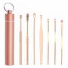 YZDKJ 2sets Ear Cleaner Earwax Removal Tool Earpick Curette Reusable Ear Cleaning Wax Remover Spring Spoon Ear Pick Cleanser Care (Color : C-Rose gold) view 1