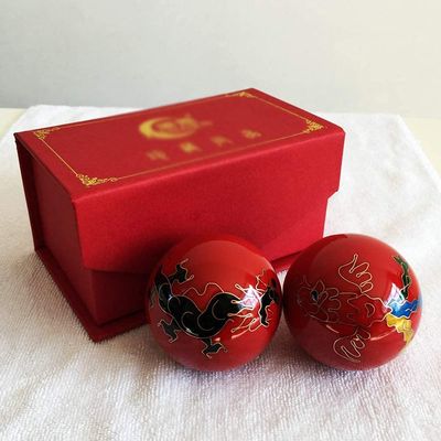 ZHANGZONG Baoding Balls Chinese Exercise Balls Chinese Health Balls Chinese Health Exercise Stress Balls Feng Shui Health Exersice Stress Relief Balls9.6(Color:E)