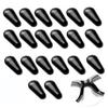 10 Pairs Adhesive Eye Glasses Nose Pads, Water-Drop Shape Stick on Anti-Slip Soft Silicone, Adhesive Nose Pads Glasses Nose Pad for Glasses, Eyeglasses and Sunglasses1.8mm Black view 1