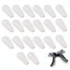 10 Pairs Adhesive Eye Glasses Nose Pads, Water-Drop Shape Stick on Anti-Slip Soft Silicone, Adhesive Nose Pads Glasses Nose Pad for Glasses, Eyeglasses and Sunglasses1.8mm White view 1