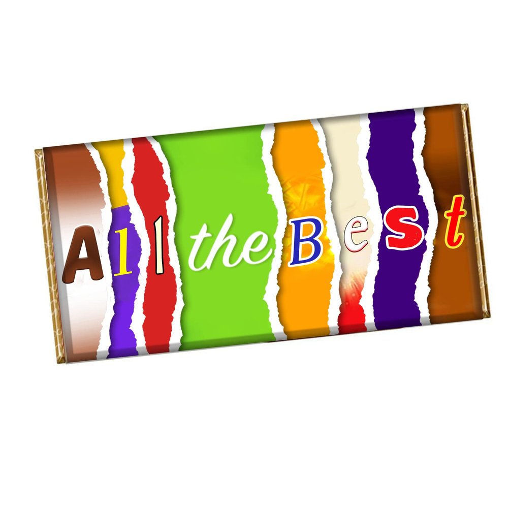 All The Best Congratulations Chocolate Bar Wrapper Novelty Gift Anniversary CH-262 (with chocolate)