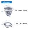 2 Pack Collapsible Buckets 10L 2.6 Gallon Cleaning Bucket Mop Bucket Folding Foldable Portable Small Plastic Water Supplies for Outdoor Garden Camping Fishing Car Wash Space Saving Square view 2