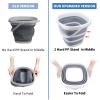 2 Pack Collapsible Buckets 10L 2.6 Gallon Cleaning Bucket Mop Bucket Folding Foldable Portable Small Plastic Water Supplies for Outdoor Garden Camping Fishing Car Wash Space Saving Square view 3
