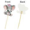 36 Pieces Elephant Cupcake Toppers for Baby Shower Baby Girl Birthday Party Supplies Cake Decorations Cute Baby Shower Cupcake Picks Baby Girl Cupcake Toppers (Pink) view 4