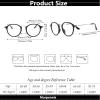 JJ Home Round Reading Glasses Blue Light Blocking, Fashion Springe Hinge Readers Glasses for Reading Men and Women +2.50 view 3