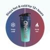 Beyond Shakers Insulated Metal Protein Shaker, Stainless Steel Supplement Bottle - BPA Free for Gym 735ml in Dark & Light Blue view 3