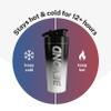 Beyond Shakers Insulated Metal Protein Shaker, Stainless Steel Supplement Bottle - BPA Free for Gym 735ml in Black & White view 3