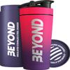 Beyond Shakers Insulated Metal Protein Shaker, Stainless Steel Supplement Bottle - BPA Free for Gym 735ml in Pink & Purple view 1