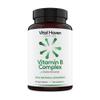 Vital Haven Vitamin B Complex (B1, B2, B5, B6, B7, B9, B12, Choline, Myo-Inositol) Supplement - UK Made view 1