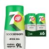 SodaStream Flavours 7Up Sparkling Drink Mix, Fizzy Drink Maker Concentrate, Original Soda with Natural Lemon & Lime Flavouring, Caffeine Free, Official 7Up x SodaStream Syrup - 6 x 440ml Multi Pack view 1