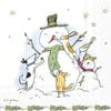 20 Napkins Snowman & Friends Comic Animals Winter Christmas Table Decoration 33 x 33 cm view 1