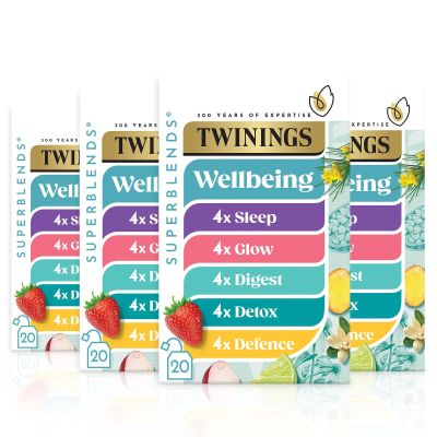 Twinings Superblends Wellbeing Collection Tea Bags (4x20)