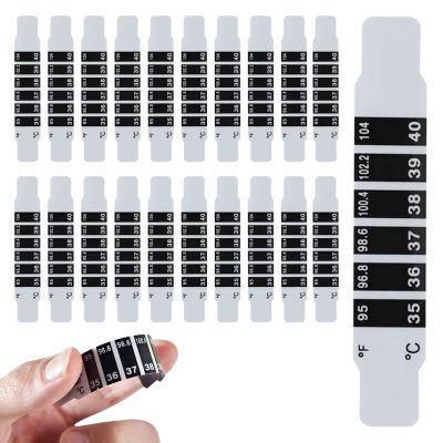 Agatige 20PCS Forehead Thermometer Strips, Reusable + Temperature IndicatorThermometer Strip Quick Read Fever Thermometer Stickers for Infants Babies Toddlers Kids Elderly