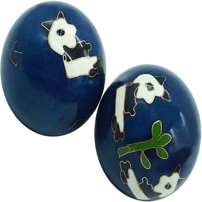ZHANGZONG Chinese Health Balls Baoding Balls Chinese Exercise Balls 2Inches Panda Baoding Ball Chinese Health Exercise Massage Balls Hand Massage Hand Balls for Hand Therapy, Exercise, and Stress