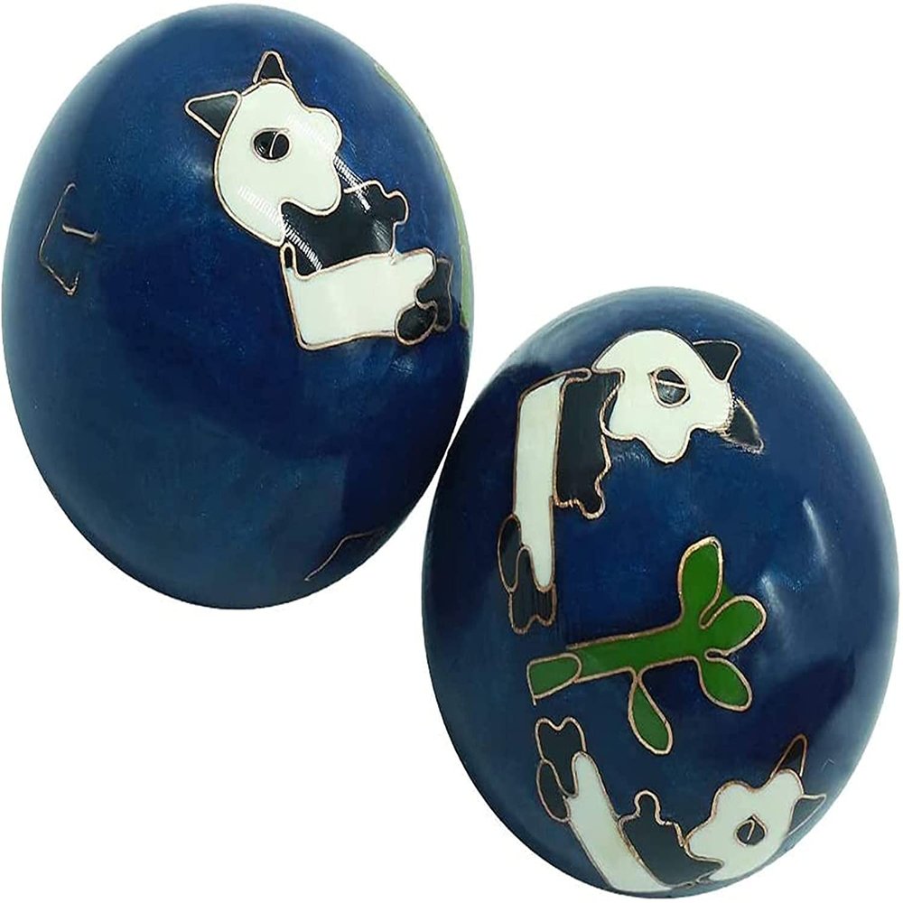 ZHANGZONG Chinese Health Balls Baoding Balls Chinese Exercise Balls 2Inches Panda Baoding Ball Chinese Health Exercise Massage Balls Hand Massage Hand Balls for Hand Therapy, Exercise, and Stress