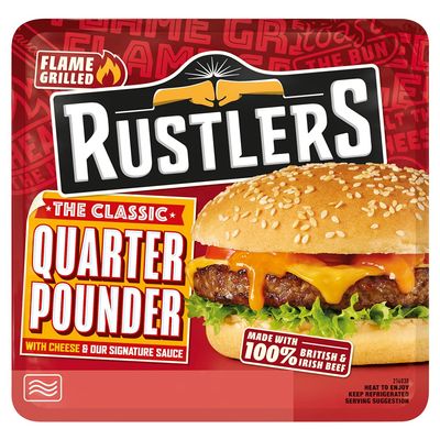 Rustlers Flame Grilled The Classic Quarter Pounder 190g
