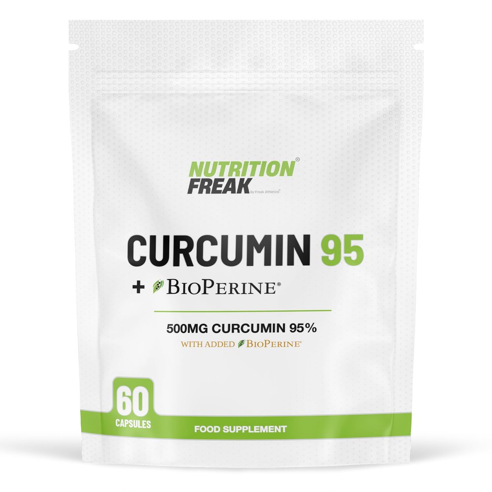 Nutrition Freak Curcumin 95 + Bioperine 60 Turmeric Curcumin Capsules High Strength with Black Pepper - Curcumin 95% & Black Pepper - Turmeric Curcumin UK Made