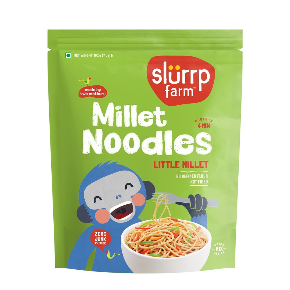 Slurrp Farm Millet Noodles | Not Fried, No MSG | Millet Noodles (Mild Masala)