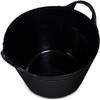 TENLITE [Pack of 5] 26l small flexi tub bucket (Black) Rubber Storage Container Bucket Polyethylene Flex Tub view 2